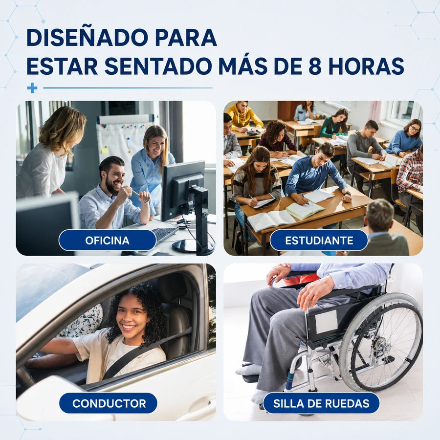 Cojín Gel Premium: más comodidad en tu silla, auto u oficina.💙