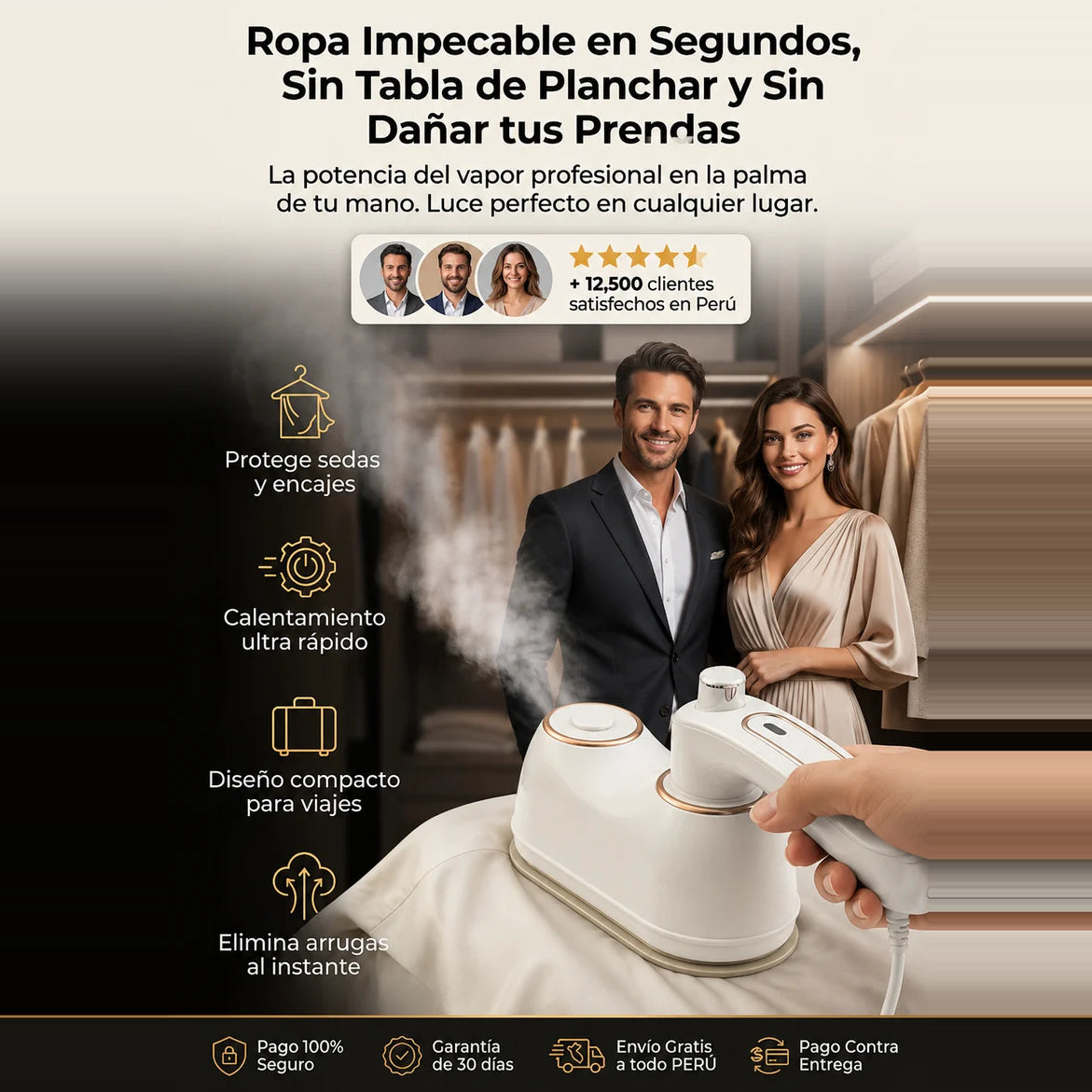Plancha a Vapor Portátil Premium: Impecable Donde Vayas 👔✈️