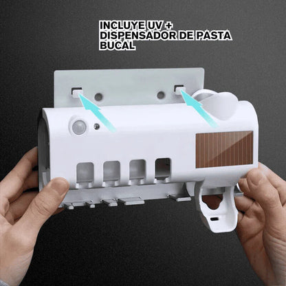 Esterilizador de Cepillo UV + Dispensador Exclusive® 3 en 1