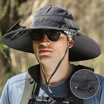 Sombrero con 2 Ventiladores de Energía Solar + Corrector de Postura Gratis