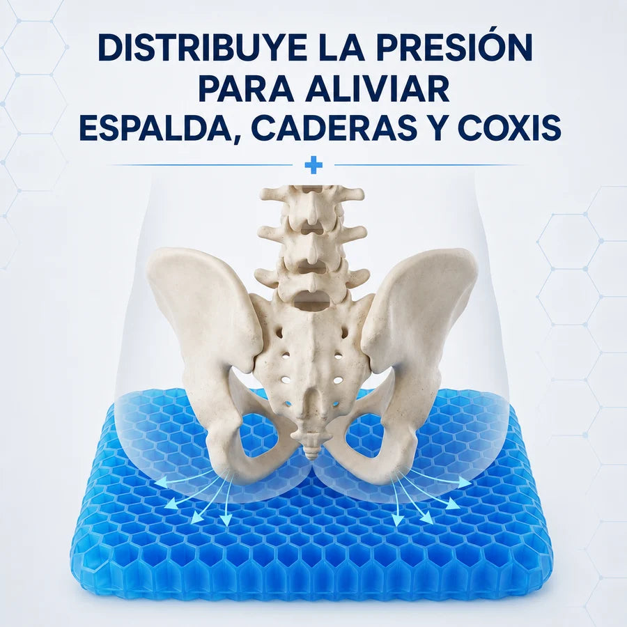 Cojín Gel Premium: más comodidad en tu silla, auto u oficina.💙
