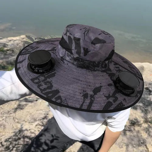 Sombrero con 2 Ventiladores de Energía Solar + Corrector de Postura Gratis