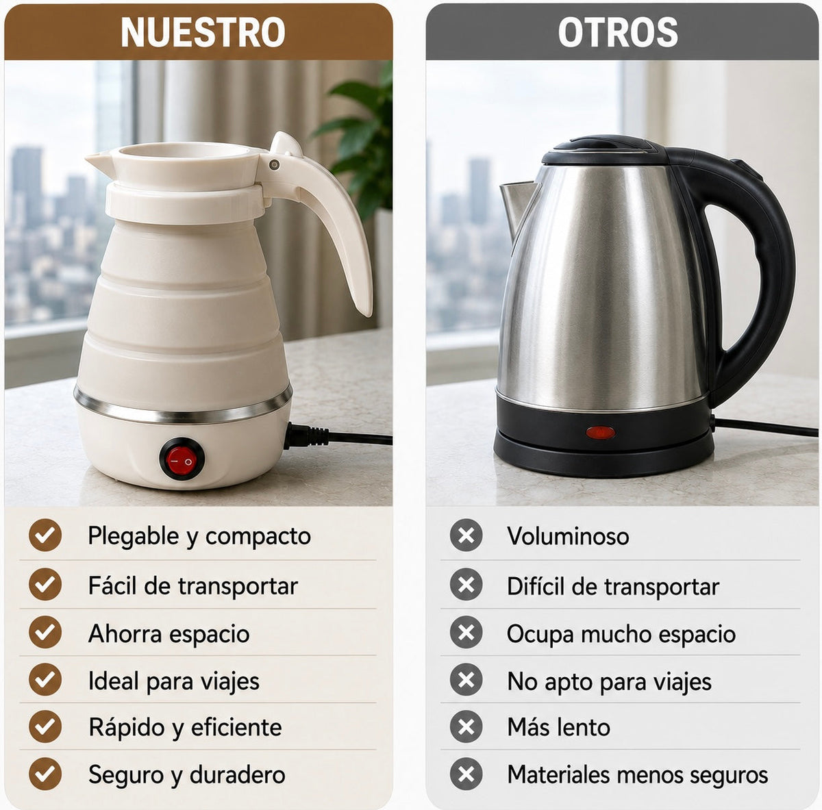 EasyBoil™ Hervidor eléctrico plegable