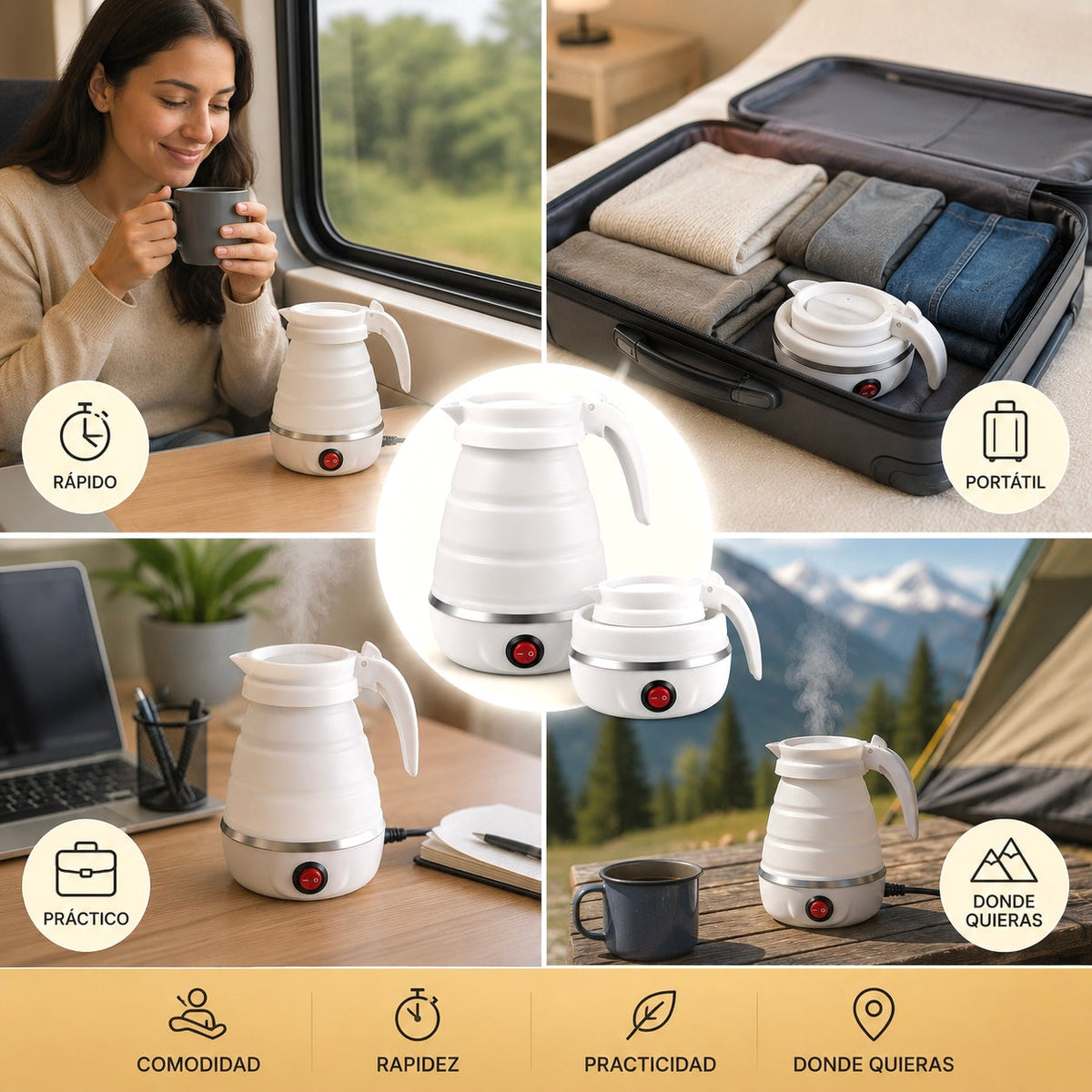 EasyBoil™ Hervidor eléctrico plegable