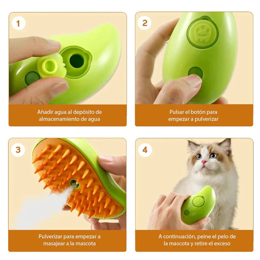 CEPILLO A VAPOR PARA MASCOTAS 🐱🐶