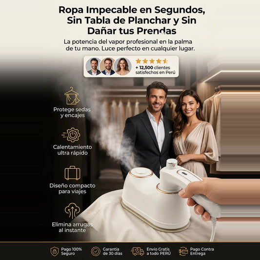 Plancha a Vapor Portátil Premium: Impecable Donde Vayas 👔✈️